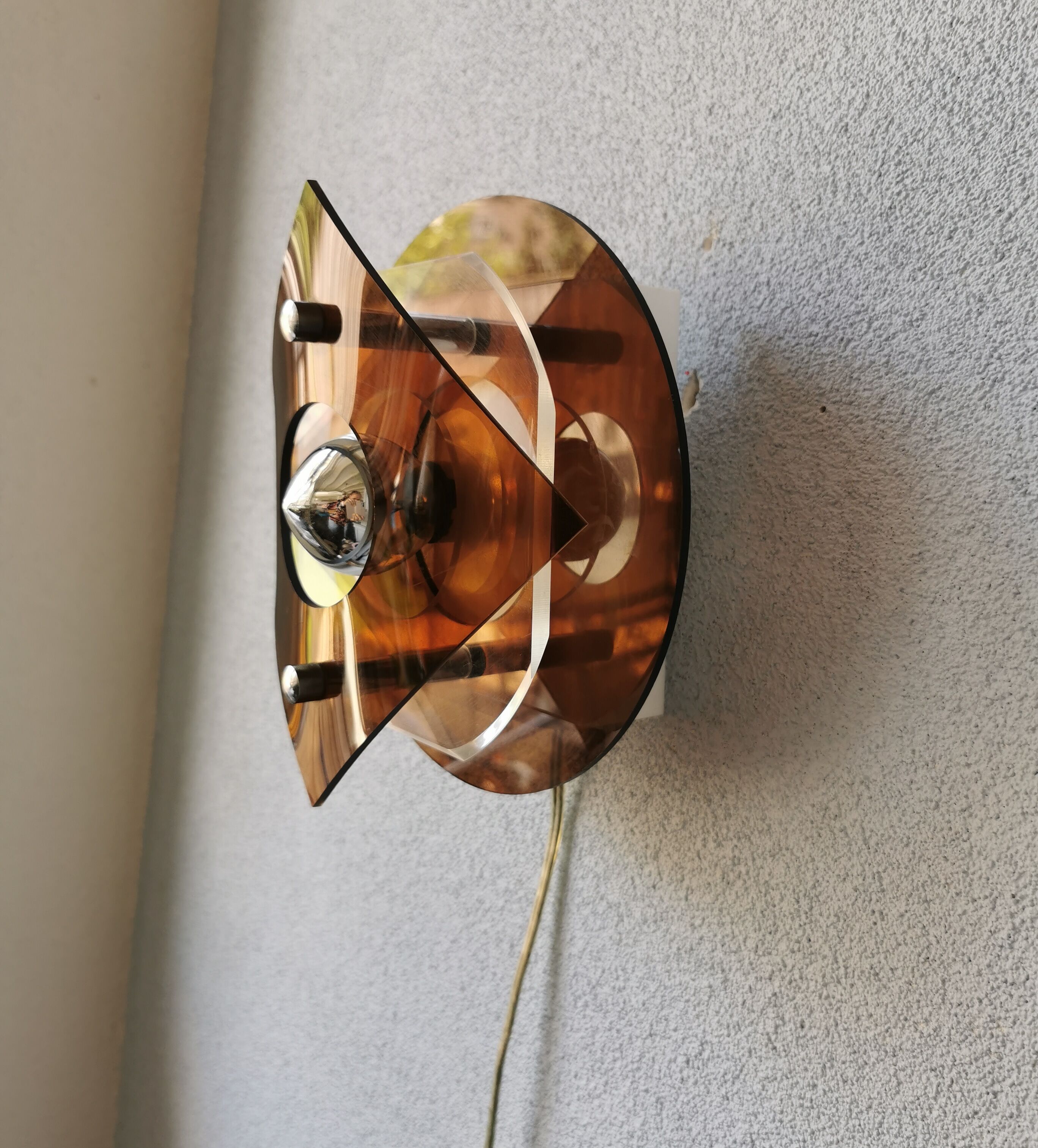 Herda wall lamp plexiglass, eighties