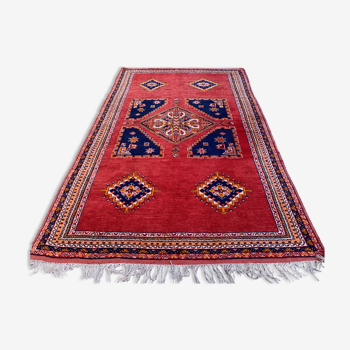 Vintage moroccan rug 320x201 cm tazenacht berber atlas, tribal red, blue large