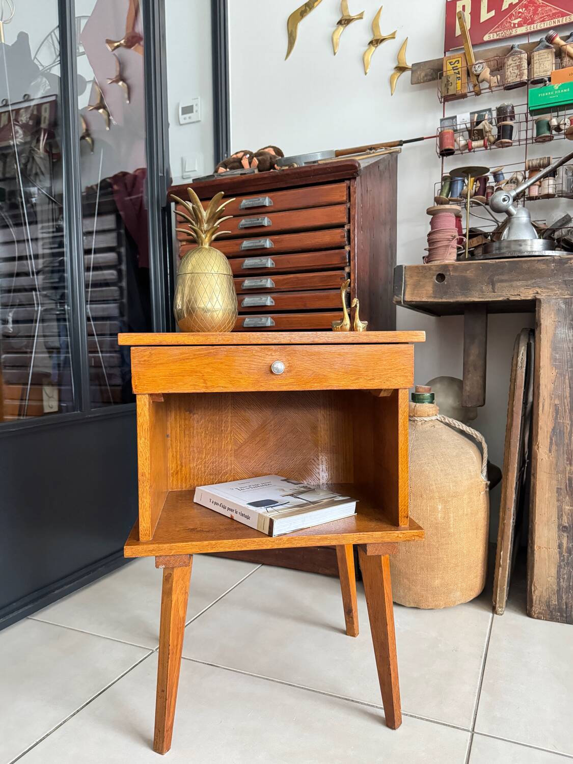 Vintage bedside table