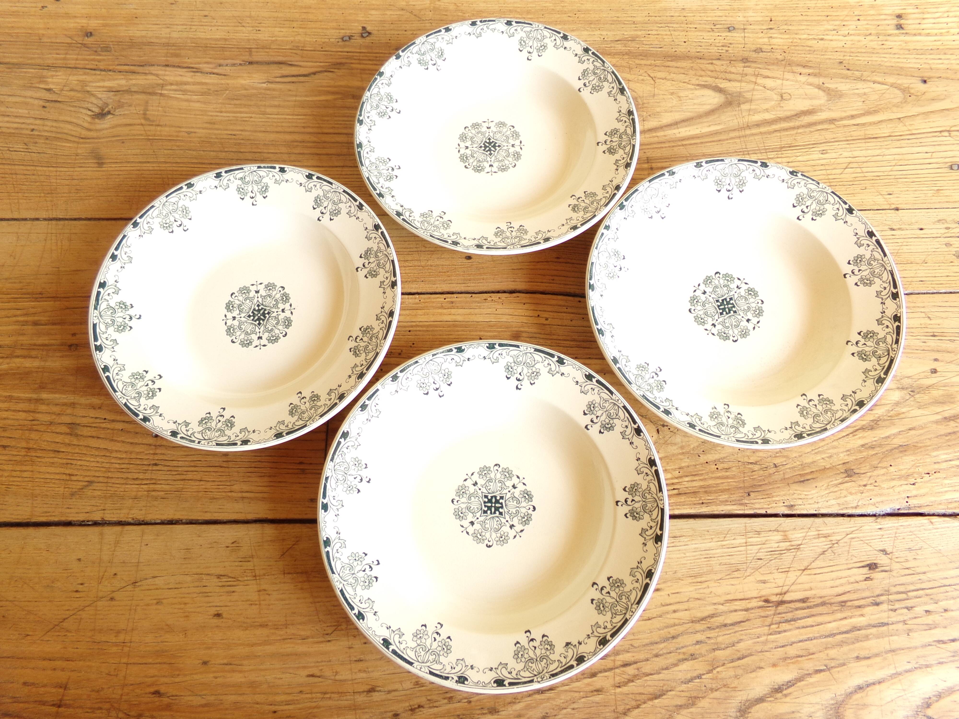 4 hollow plates model "Mignon" Sarreguemines