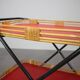 1960s Czechoslovak Mid-Century Folding Bamboo Serving Trolley Bar Cart