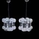 Pair of Chrome Sputnik Chandeliers by Motoko Ishii for Staff 1970