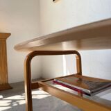 Oval coffee table beech 1980 Aalto Ikea