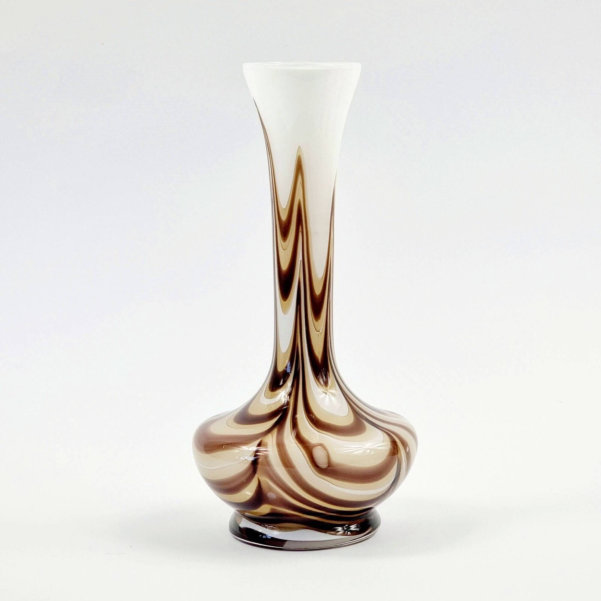 Vintage Pop Art Glass Vase from Opaline Florence, Italy, 1970s