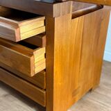 Solid Elm Desk Pierre Chapo B19E – Iconic Design from the 60s - v