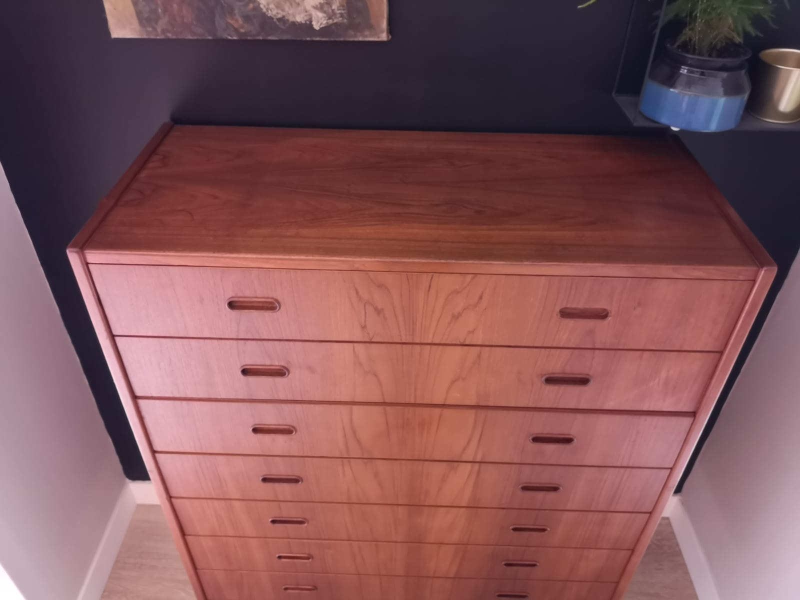 Chest with drawers and Scandinavian teak felling