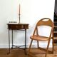Pair of folding wooden chairs from the 50s