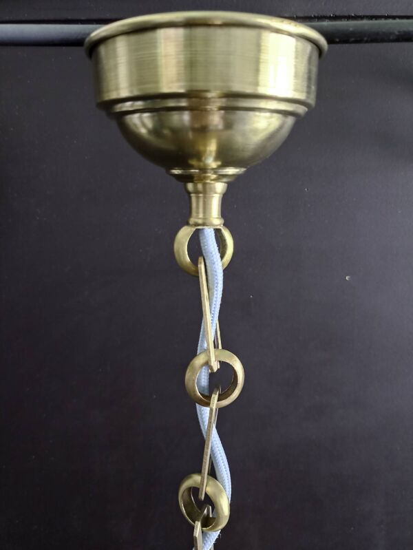 Suspension en laiton avec ampoule LED oversize