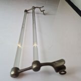 Towel rack in chrome iron and glass