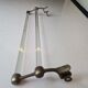 Towel rack in chrome iron and glass