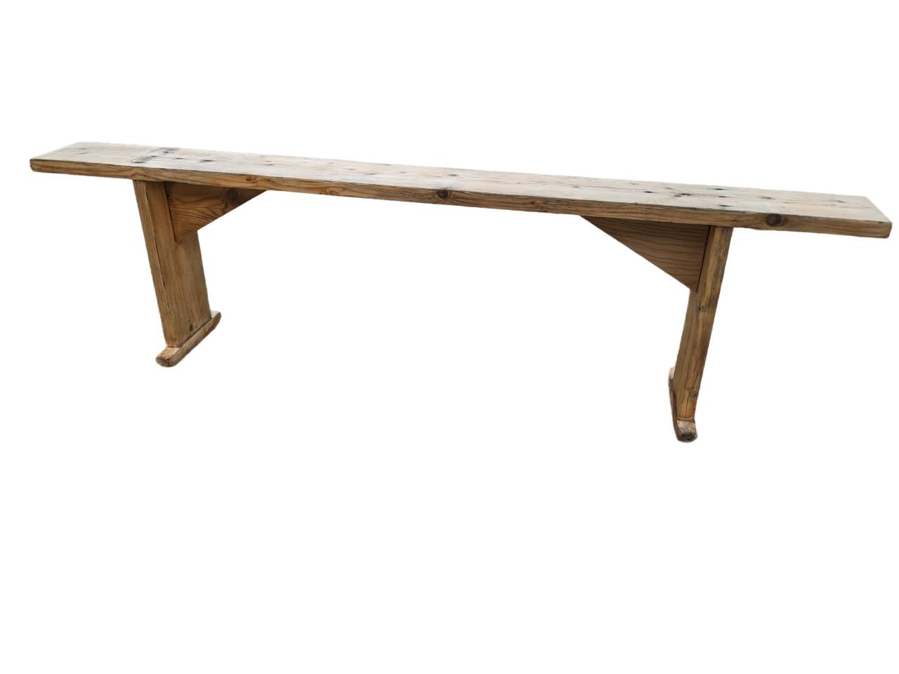 Old restored pine bench