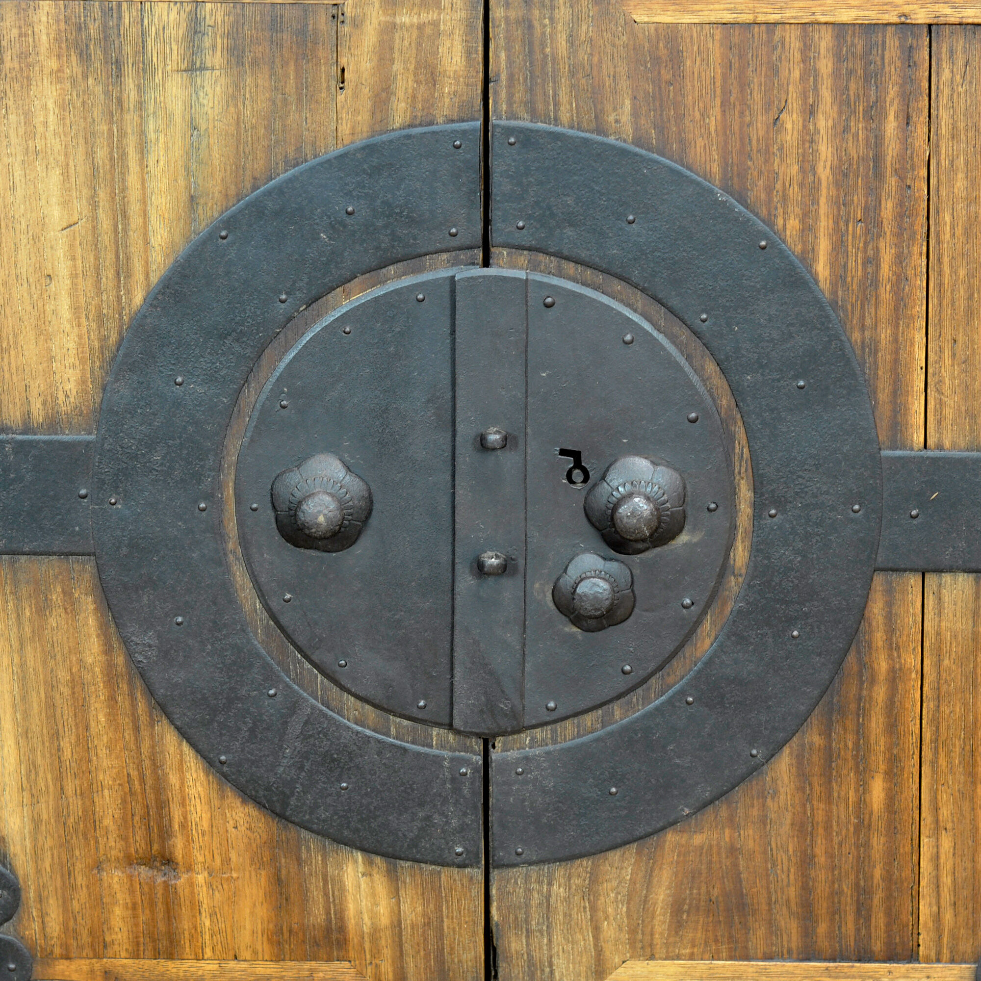 Japanese Meiji-period Choba Tansu chest with hand-forged iron fittings, circa 1880