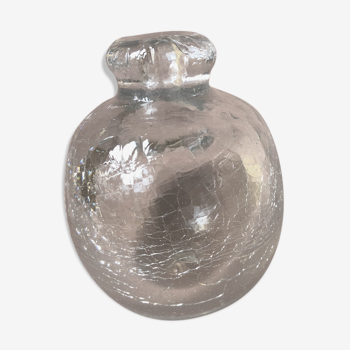 Cracked glass ball vase