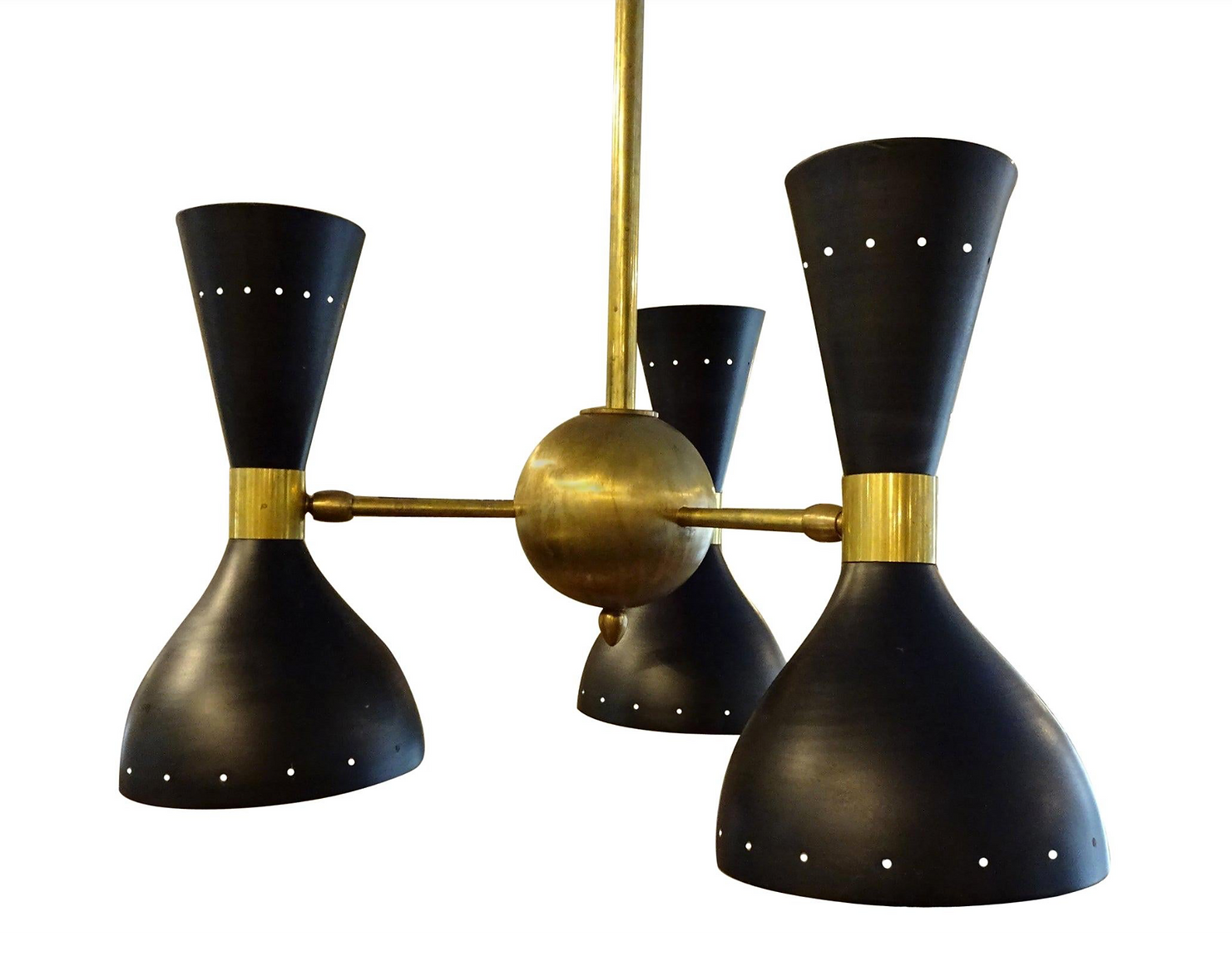 Italian chandelier 3 arms black