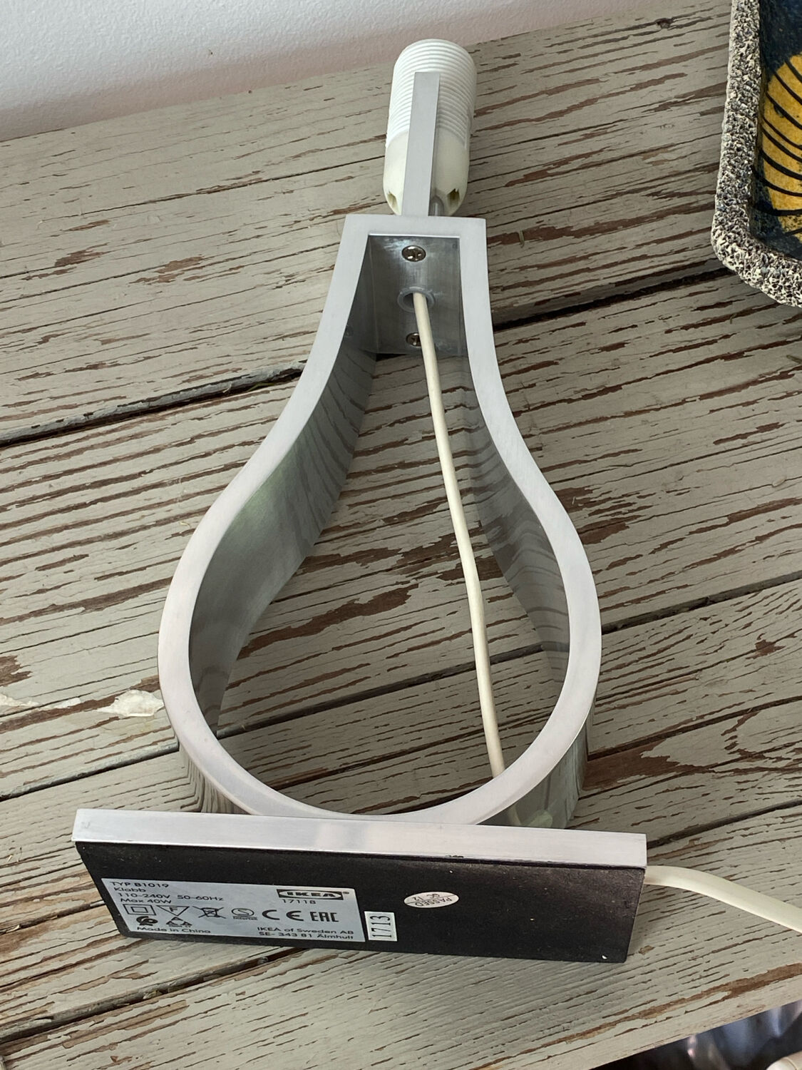 Lampe en aluminium design, Klabb Ikea, années 90