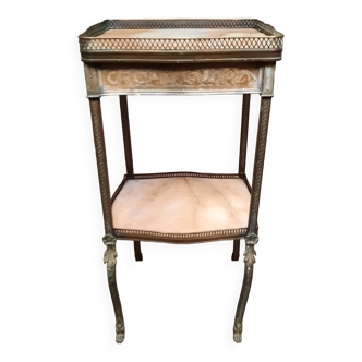 Bronze and onyx side table