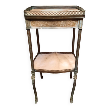 Bronze and onyx side table