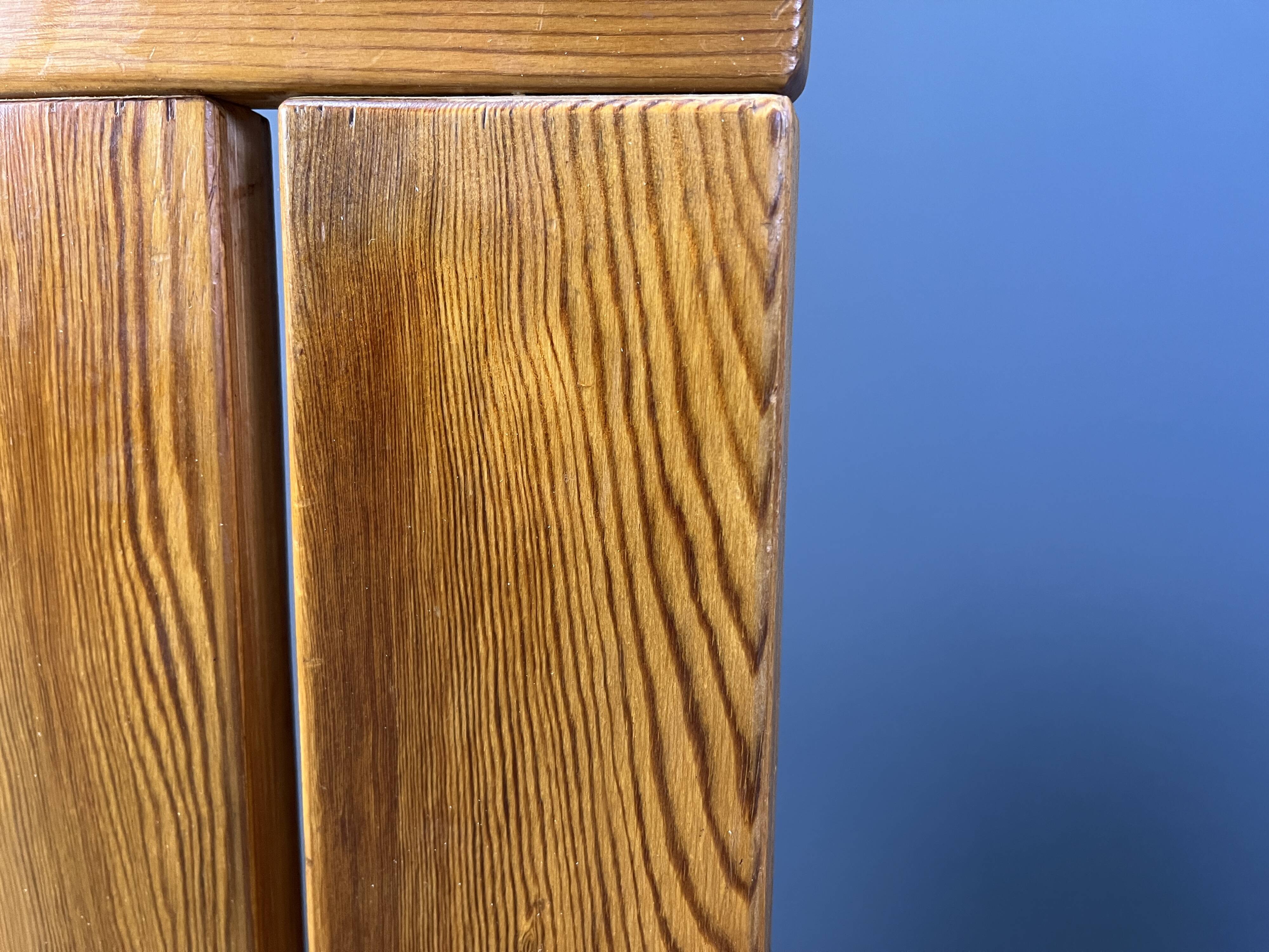 Set of 4 oak brutalist dining chairs, 1970s