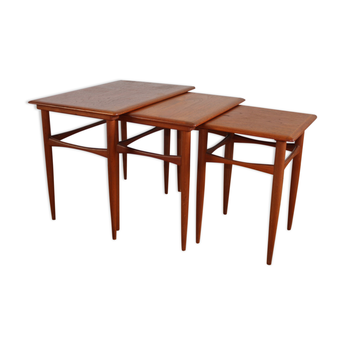Scandinavian trundle tables made in teak Kai Kristiansen