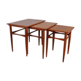 Scandinavian trundle tables made in teak Kai Kristiansen