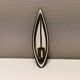 Wall-hung candle holder in the black series, made by Michael Andersen Bornholm Denmark 1960s