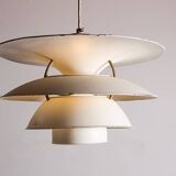 Danish brushed metal pendant light, model PH 6 ½ -6V by Poul Henningsen.