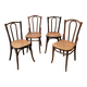 4 Thonet and Fischel bistro chairs