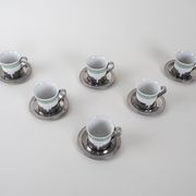 Set of espresso cups, Italian design, 1980s, made in Italy