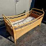 Vintage Rattan Basket – The Bohemian Cocoon for Baby (A
