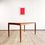Mid-Century Modern Danish Dining Table in Teak by H.W. Klein for Bramin, Extendable, 1960