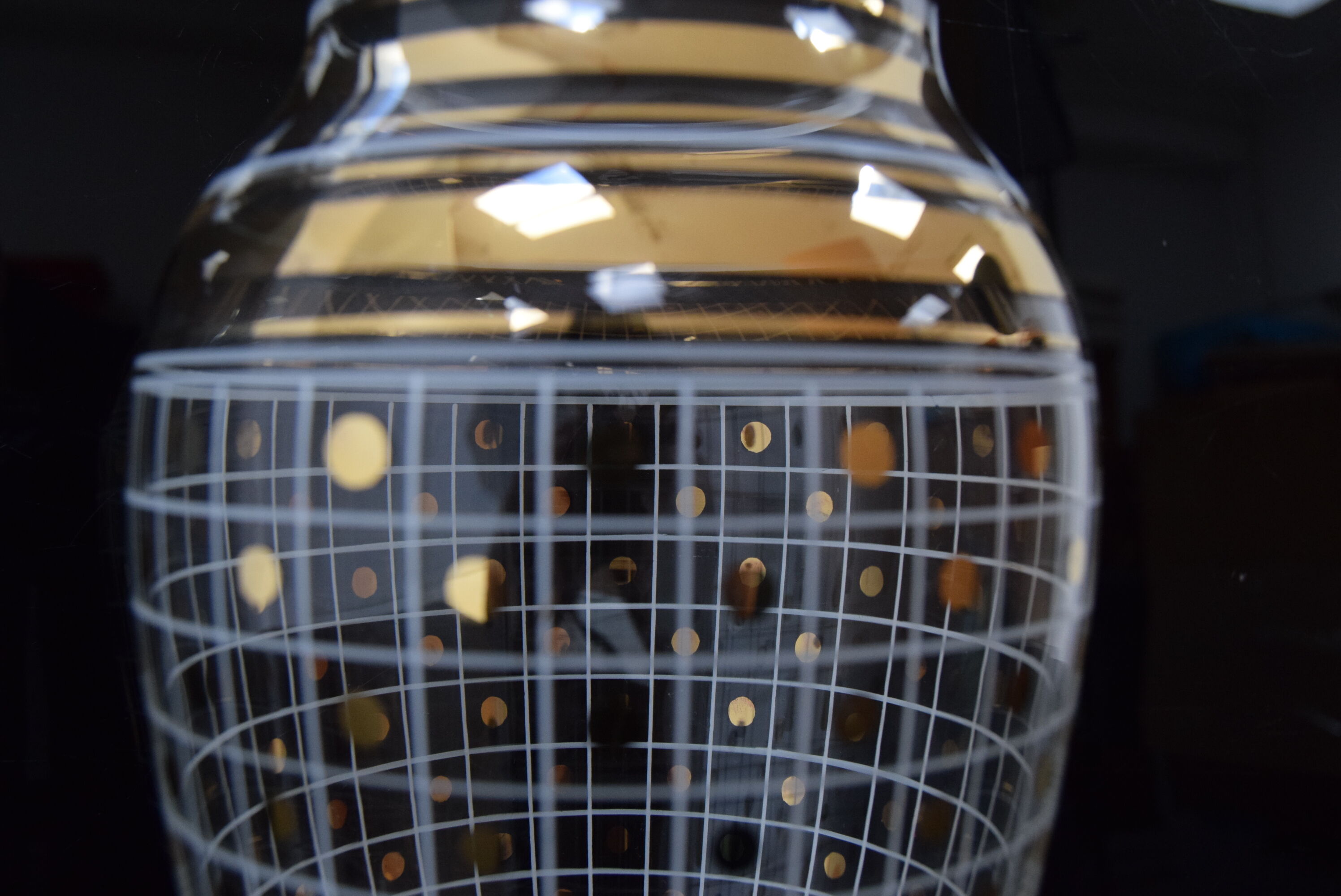 Mid-century Glass Vase,Czechoslovakia,1960'
