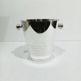 Silver-plated champagne bucket engraved with Auchan 25 years