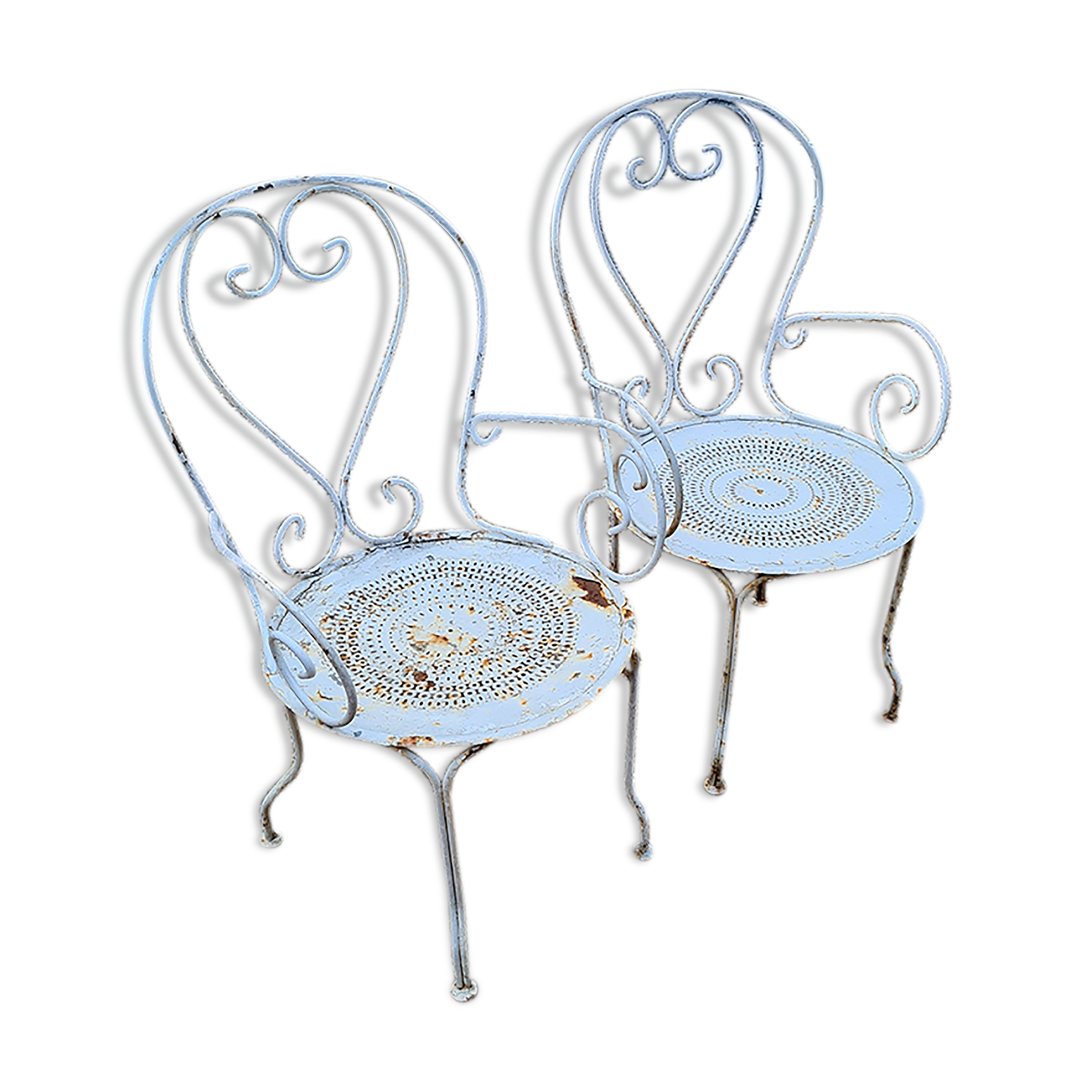 Pair of garden armchairs