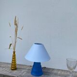 Lampe en verre bleu 1990