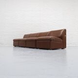 Cognac Leather Modular Sofa by Artifort