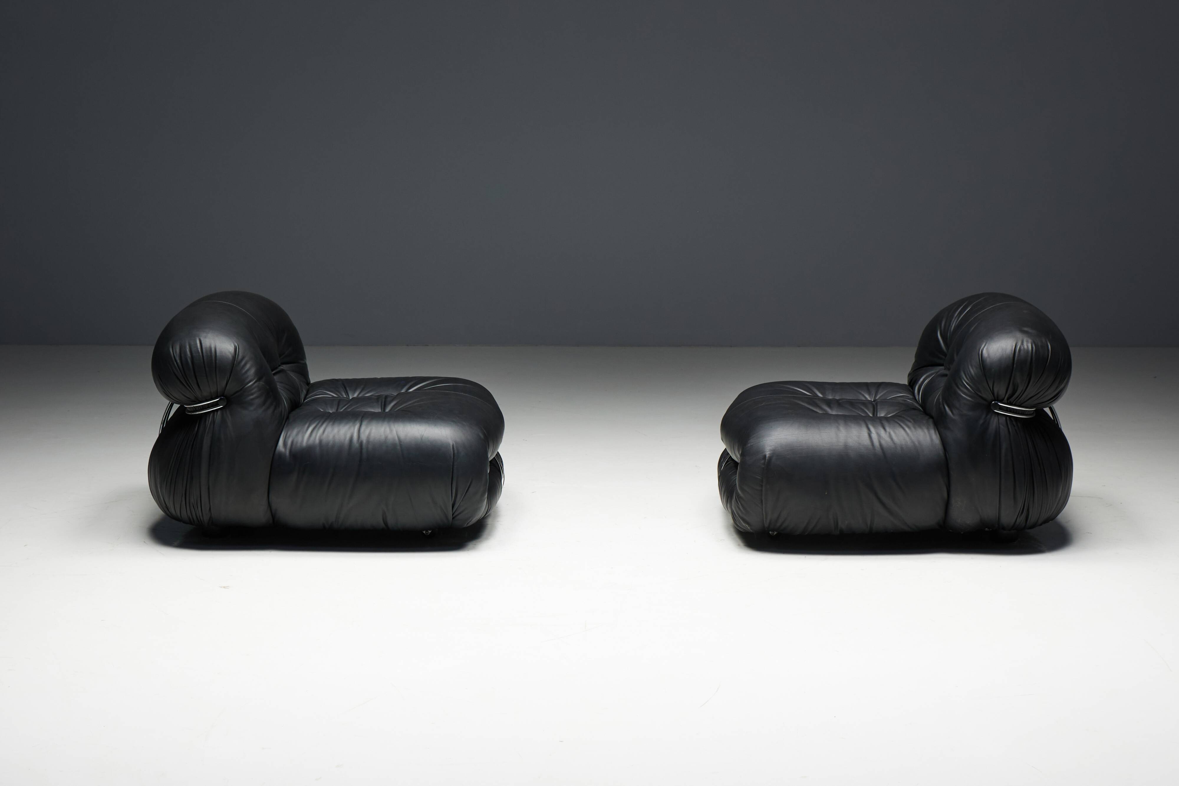 Soriana Lounge Chairs by Afra & Tobia Scarpa for Cassina, Italy, 1970s