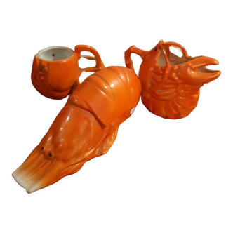 Ceramic shellfish & crustaceans service