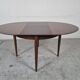 Lubke round rosewood dining table, 60s