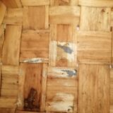 Vintage wooden basket for picking mushrooms