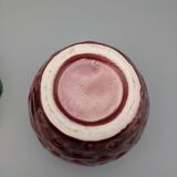 Condiment jar mustard jam in the shape of strawberry