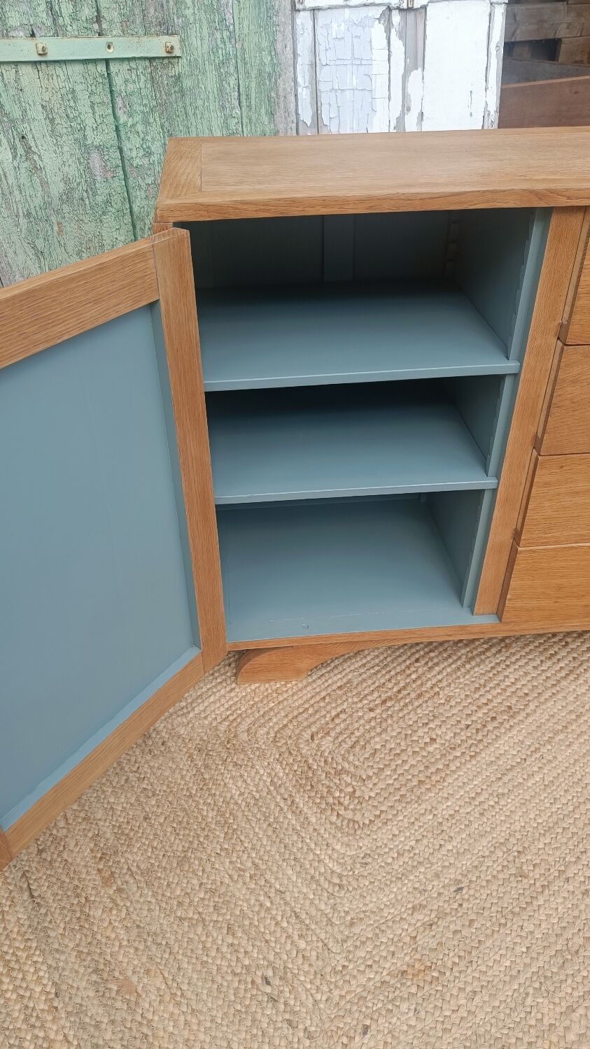 Vintage wooden sideboard – 4 drawers and cupboard