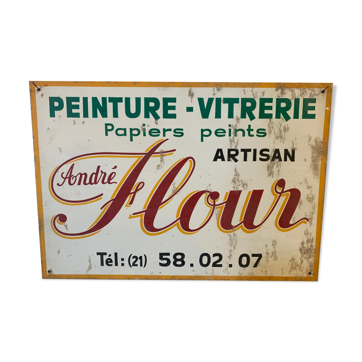 Old paint-glass sheet metal