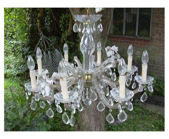 Old Crystal Chandelier Selency Old Crystal Chandelier, Crystal Bobeches For Chandeliers In India