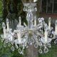 Old crystal chandelier, lustre cristal