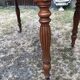 Louis Philippe oval drop-leaf table in solid cherry wood with 2 drawers.