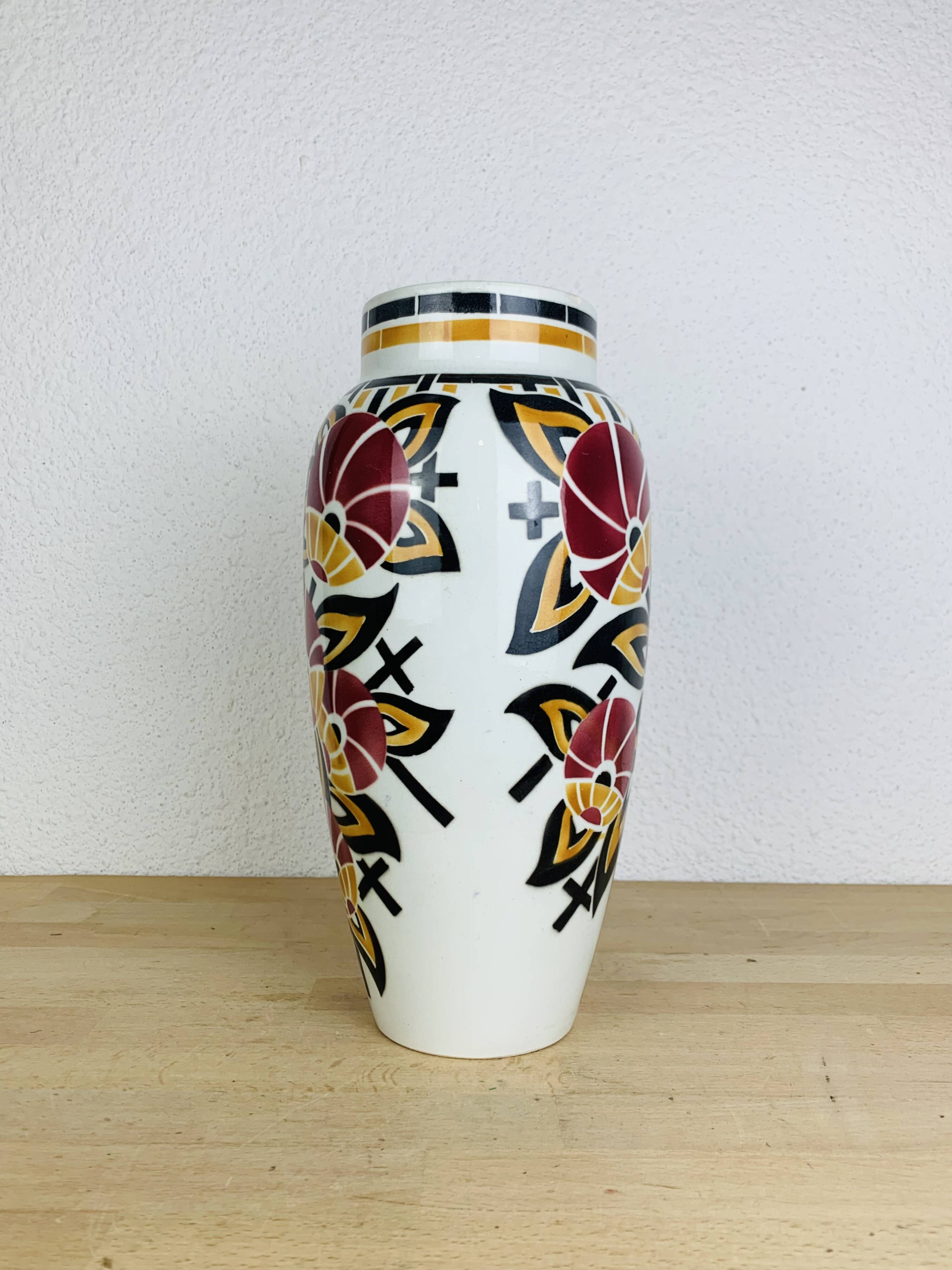 Art Deco vase, Pergola model, Keller & Guérin Lunéville