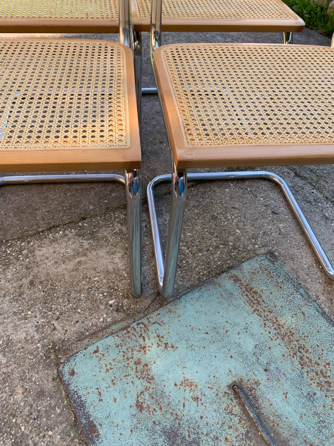 4 chaises italiennes du milieu du siècle Marcel Breuer B32 Cesca, années 70