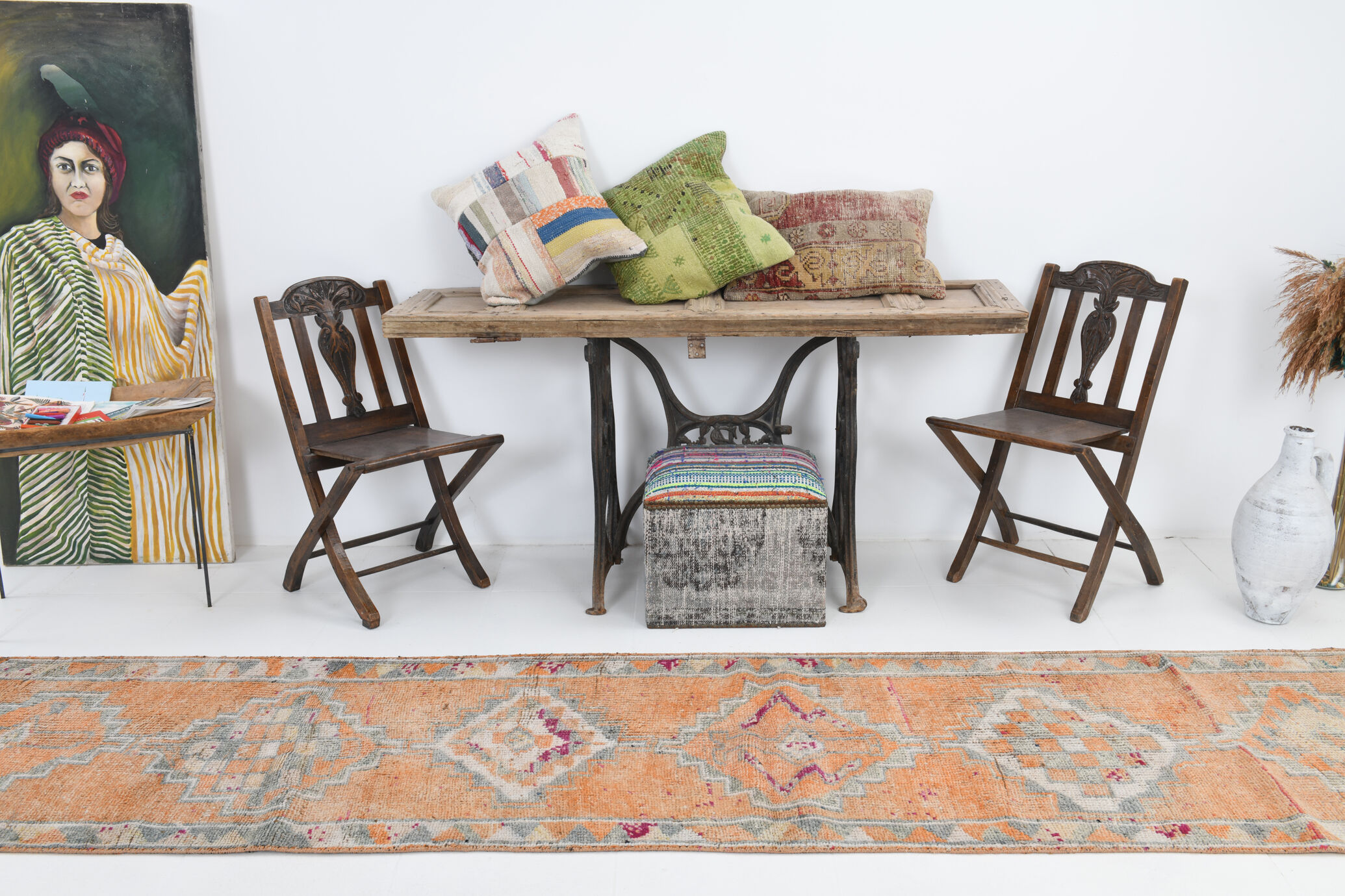 3x12 Vintage Herki Runner Rug, 83x367Cm