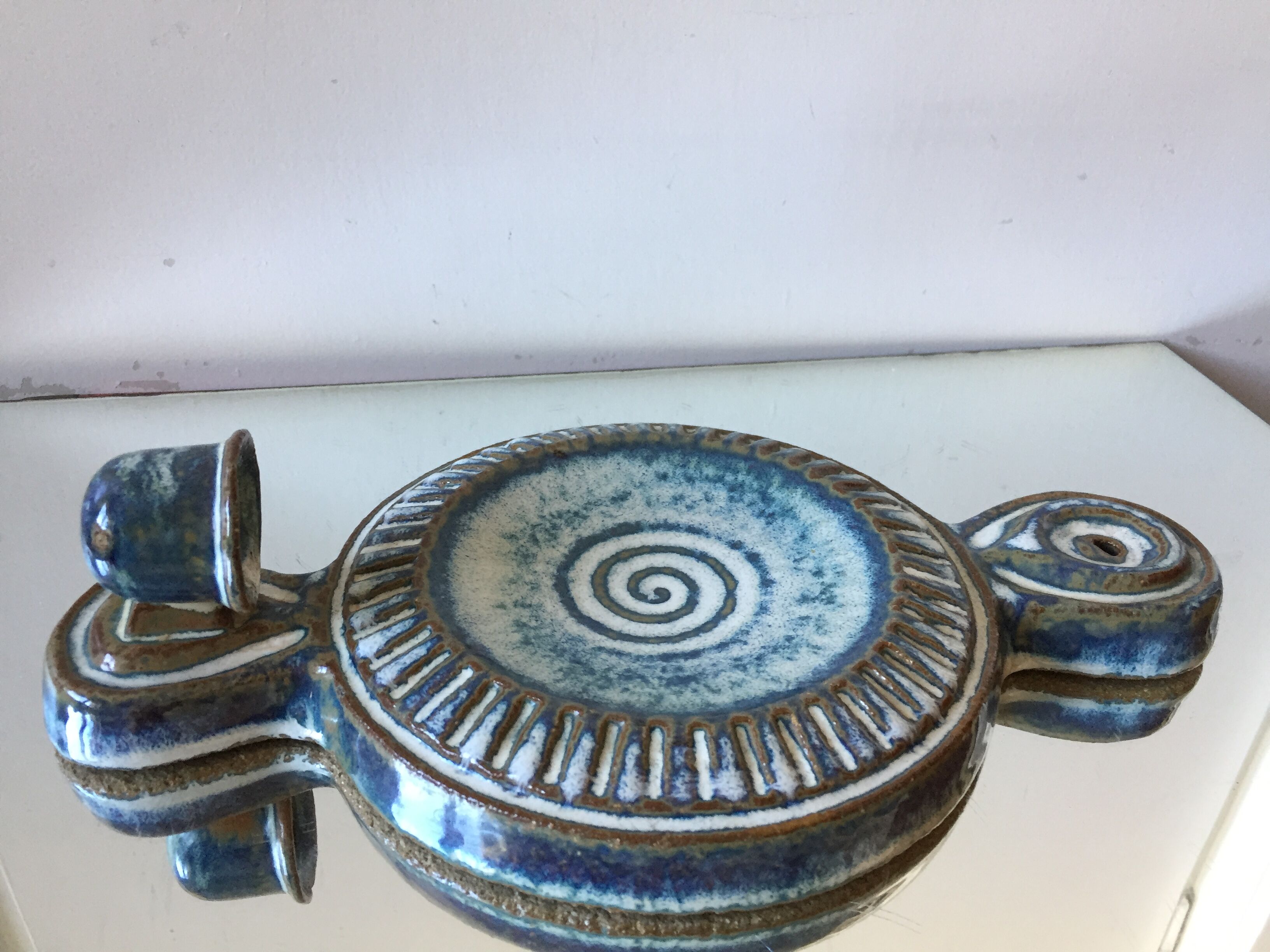 Bougeoir mural en grès de Soholm