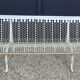 Garden bench in iron and perforated sheet metal
